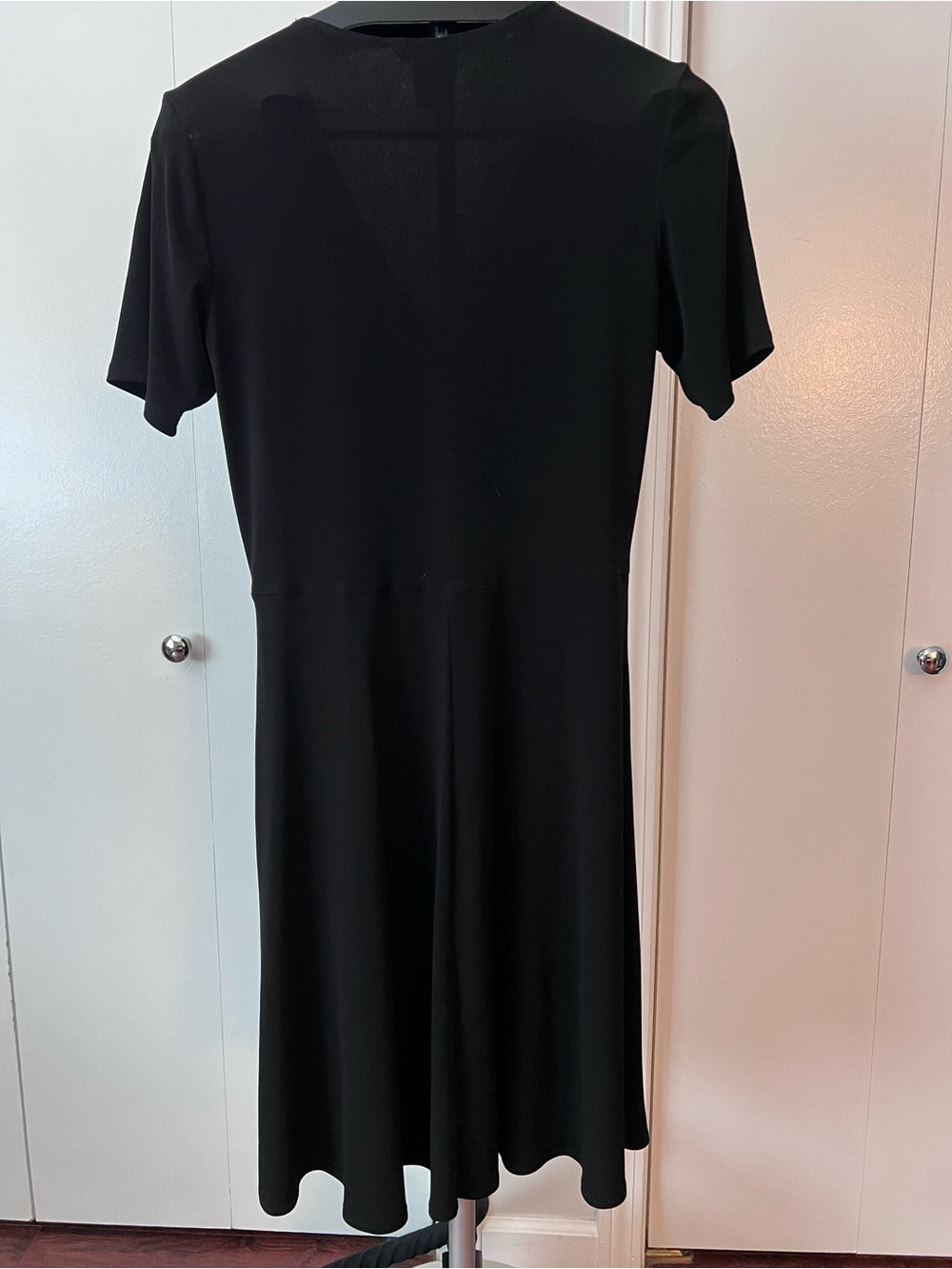 MODA International Black Women’s Short Sleeve A-Line Dress - Picture 2 of 4